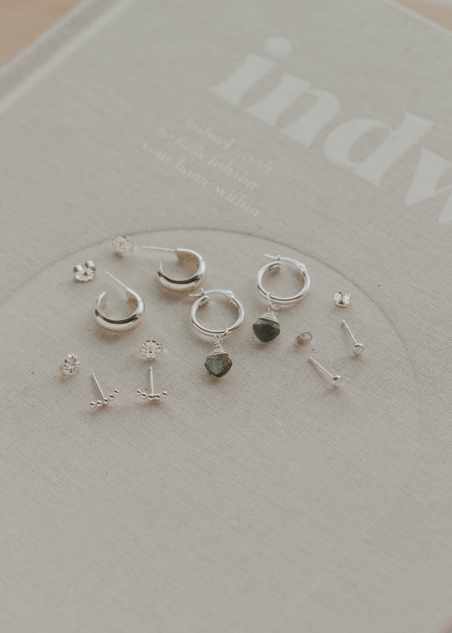 Bold Dome Earring Set - Silver