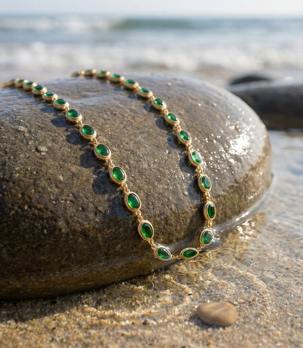 Gemstone Station Necklace