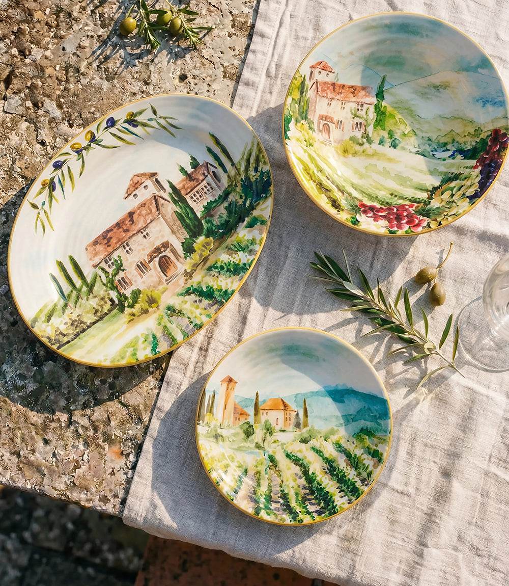 Tuscany Ceramic Oval Serving Platter