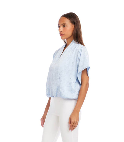 Short Sleeve V-Neck Top