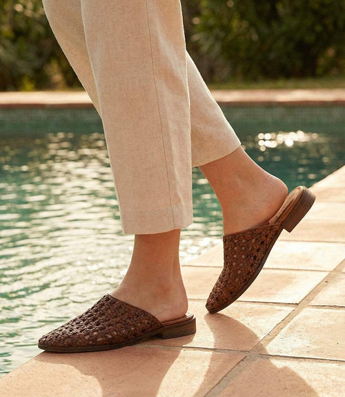 Seychelles Meet Me Half Way Woven Leather Mules