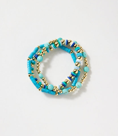 Beaded Stretch Bracelets Set Of 3