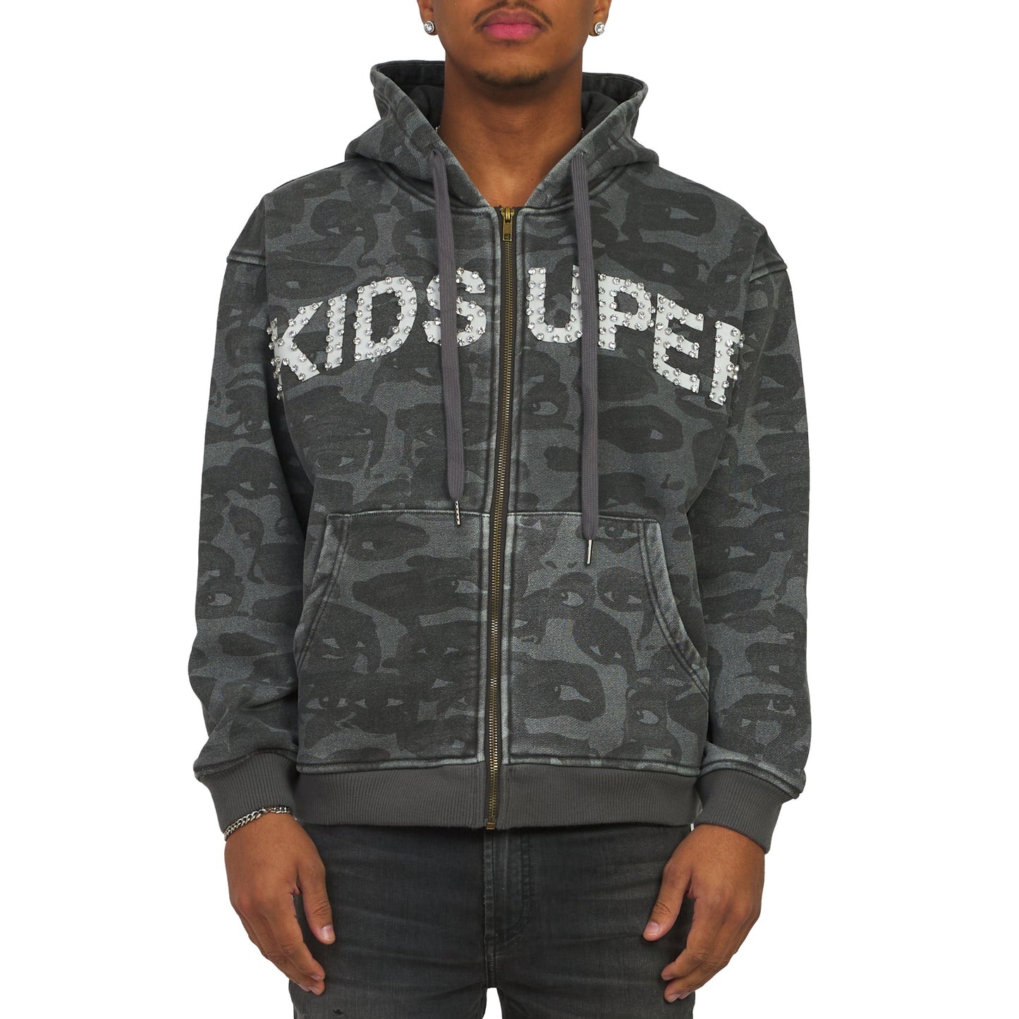 Face Camo Hoodie | Black