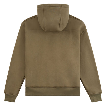 Classique Zip Up Hoodie | Moss Green/Black