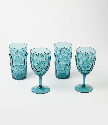 Acrylic Fleur Wine Glass