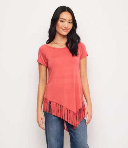 Angled Fringe Top