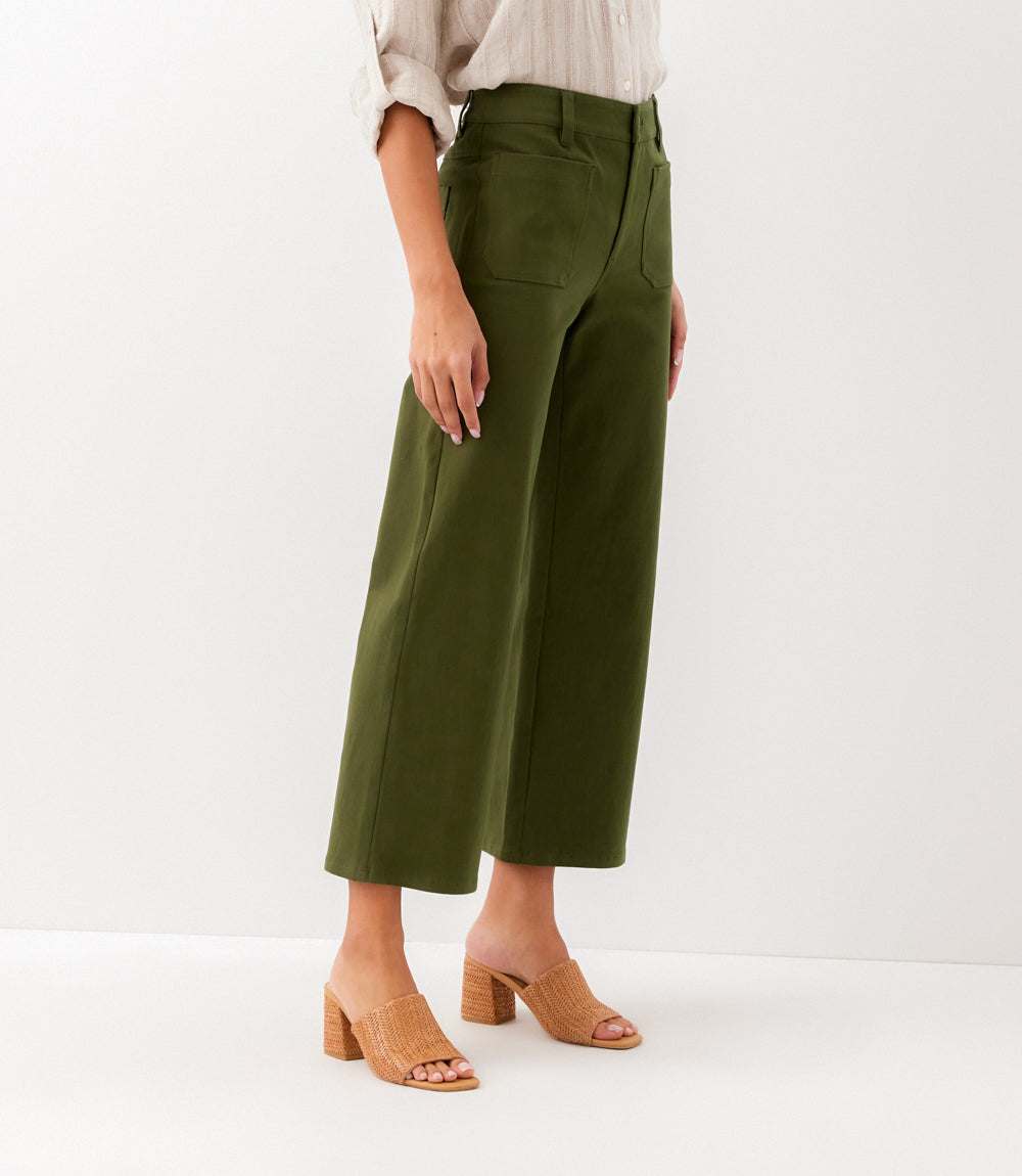 Petite Size Lauren Patch Pocket Cropped Pants