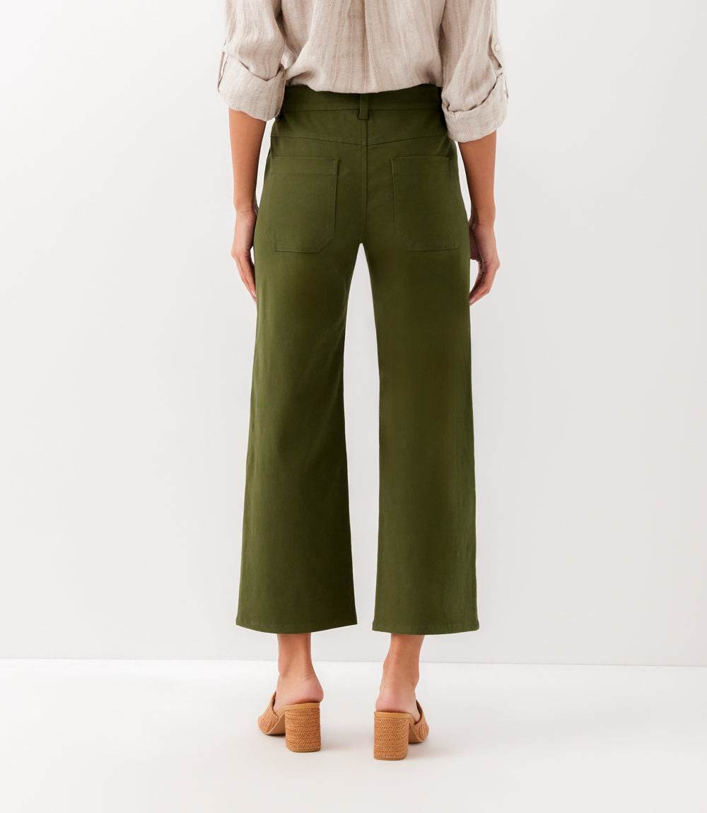 Petite Size Lauren Patch Pocket Cropped Pants