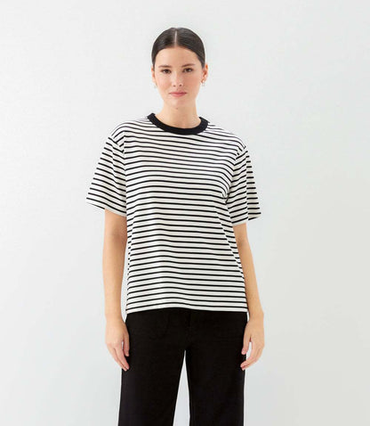 Stripe Short Sleeve Top