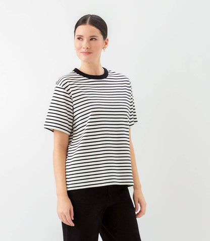 Stripe Short Sleeve Top