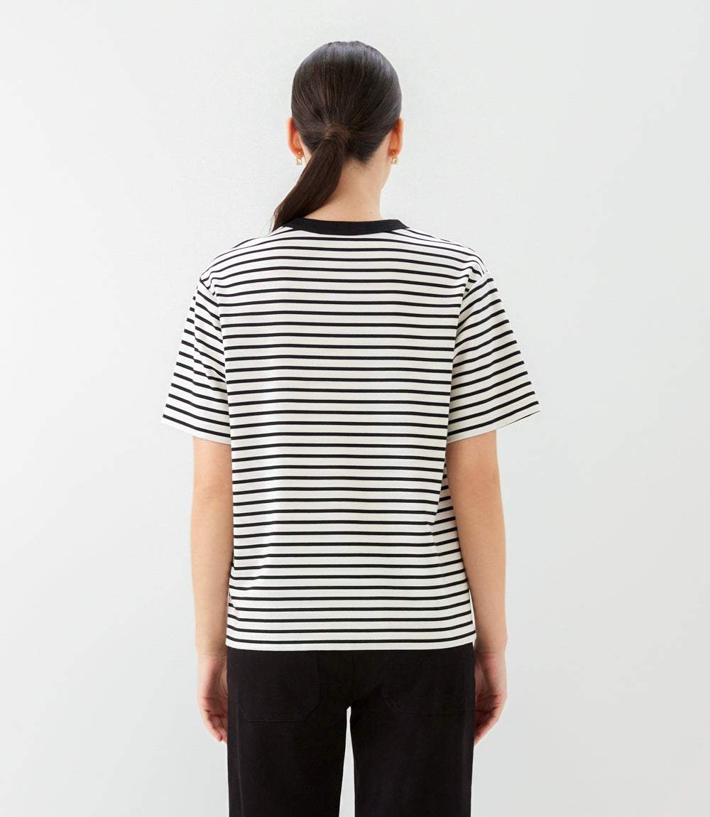 Stripe Short Sleeve Top