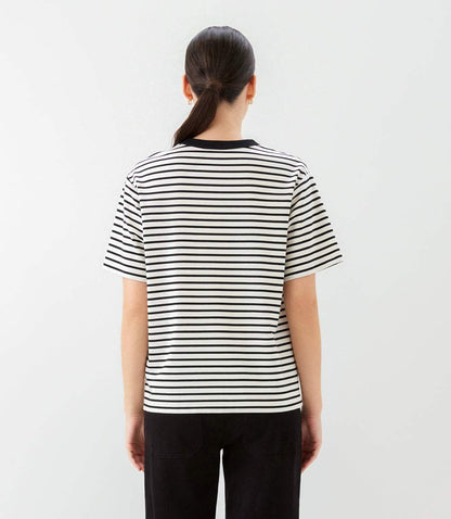 Stripe Short Sleeve Top
