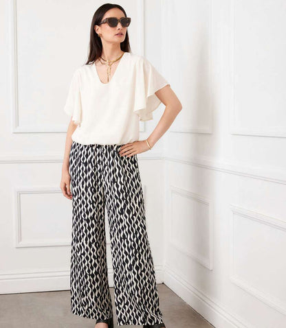 Satin Wide-Leg Pants