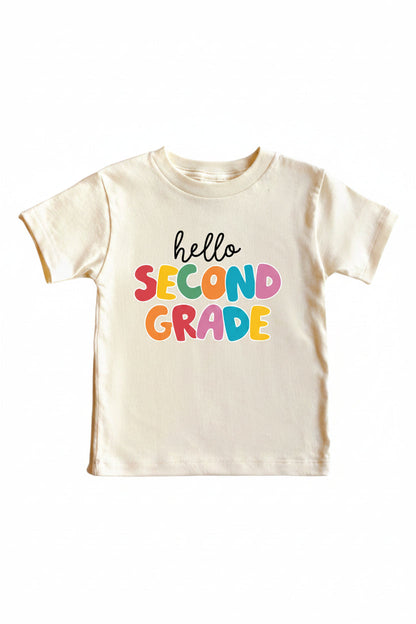 Hello New Grade Kids Graphic Tee | Natural