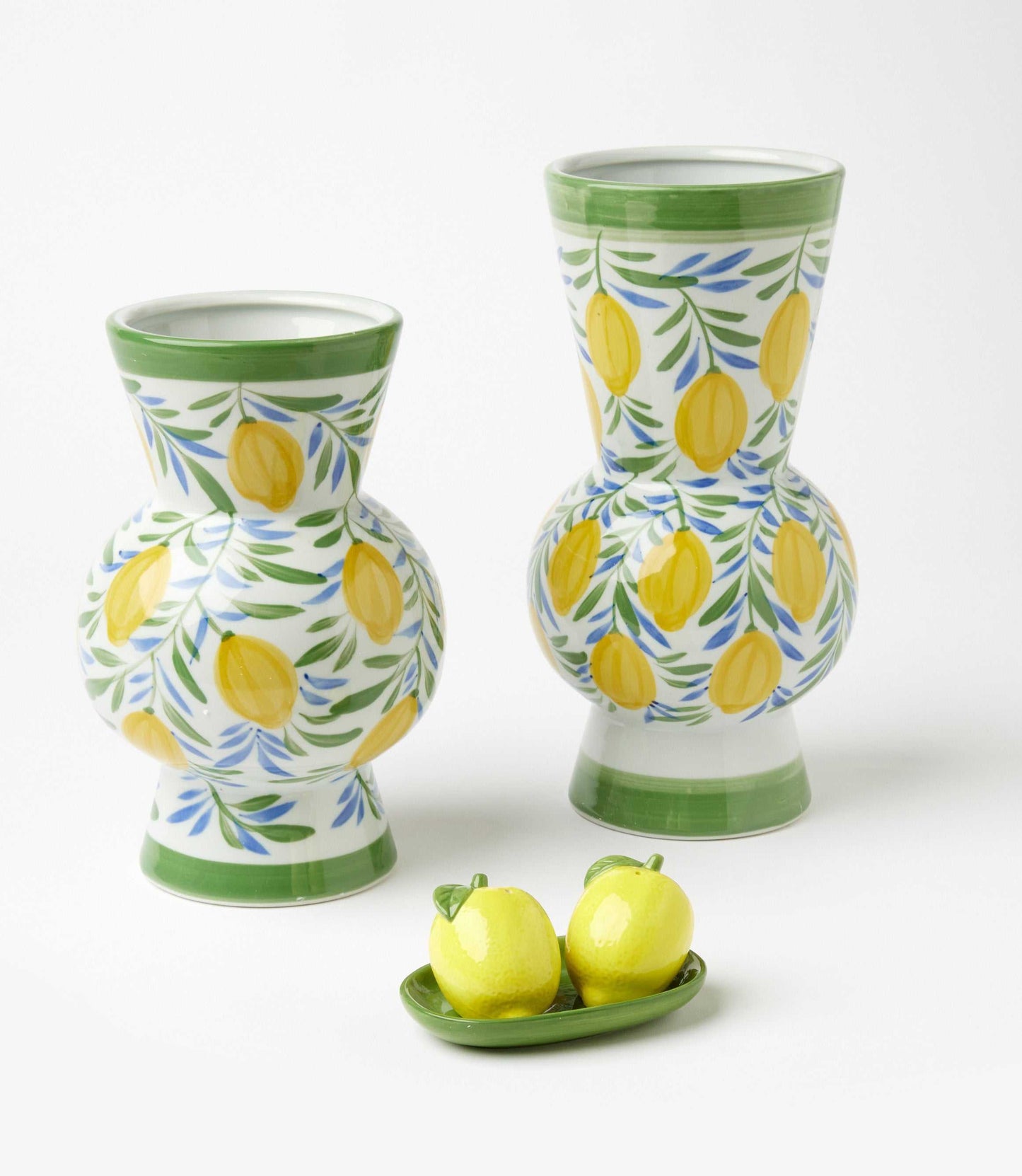 Hand-Painted Small Lemon Vase