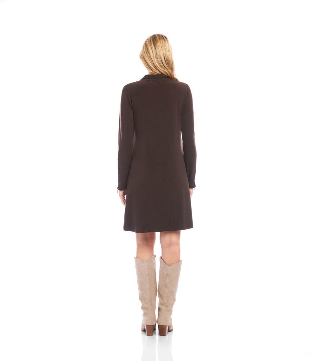 Zip-Up Travel Jersey Dress