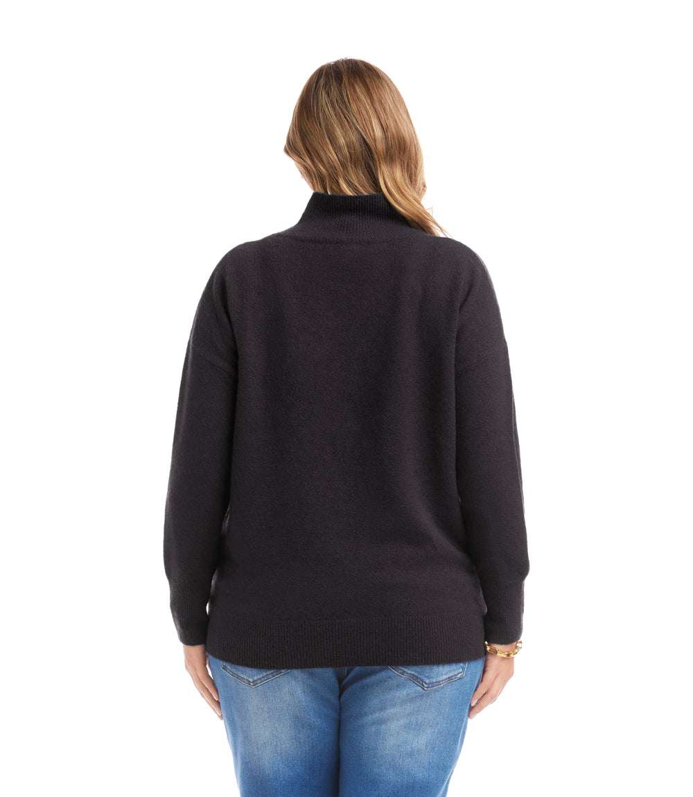 Plus Size Shawl Collar Sweater