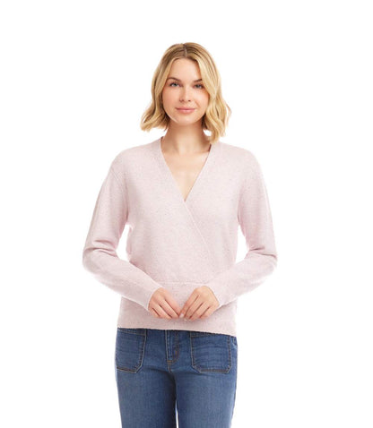 Petite Size Sequin Wrap Sweater