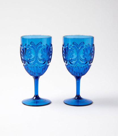 Acrylic Fleur Wine Glass