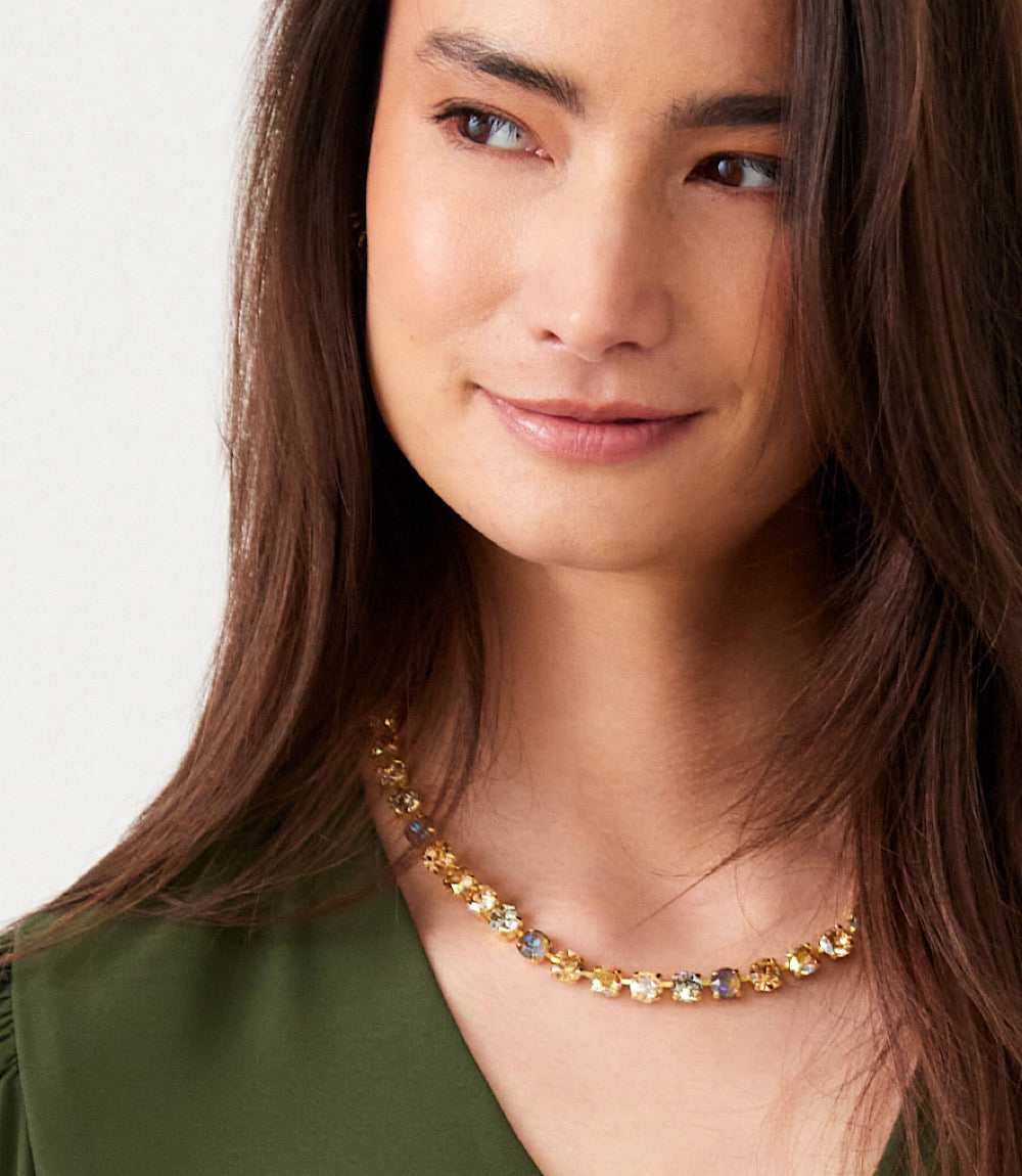 Gemstone Tennis Necklace