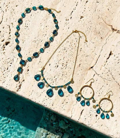 Teal Topaz Statement Necklace