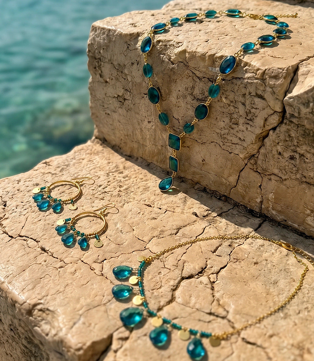 Teal Topaz Statement Necklace