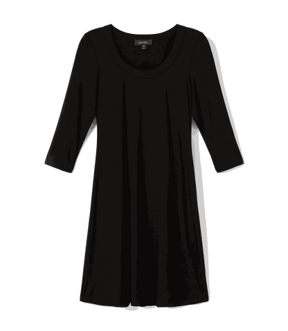 Three Quarter Sleeve A-Line Dress
