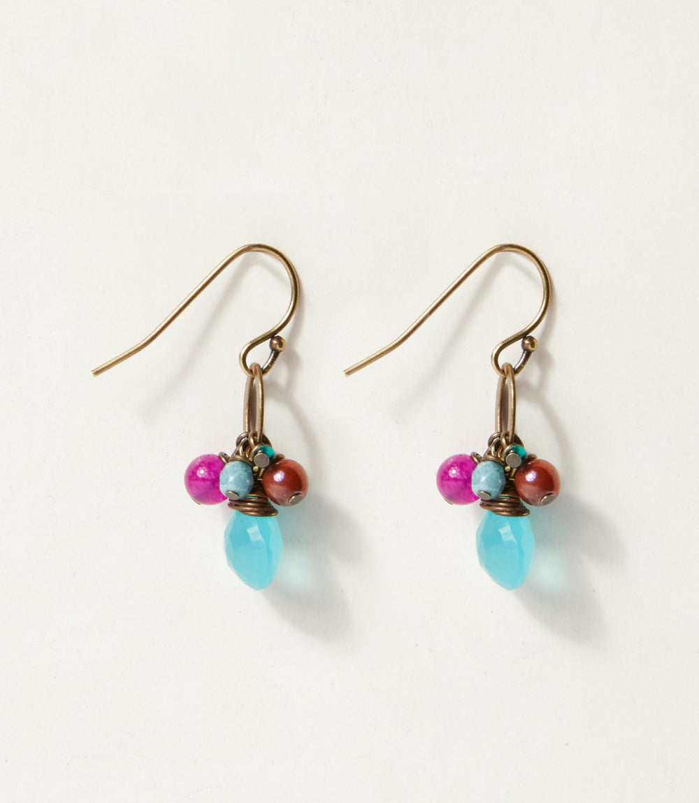 Czech Glass Cluster Earrings