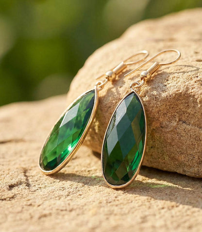 Emerald Quartz Earrings