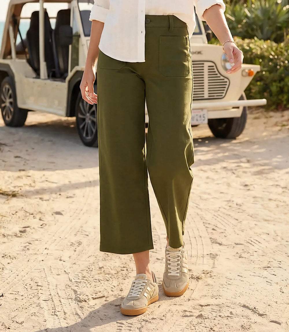 Petite Size Lauren Patch Pocket Cropped Pants