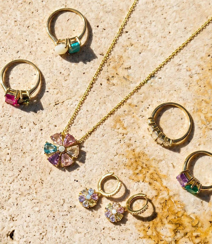 Crystal Pinwheel Necklace