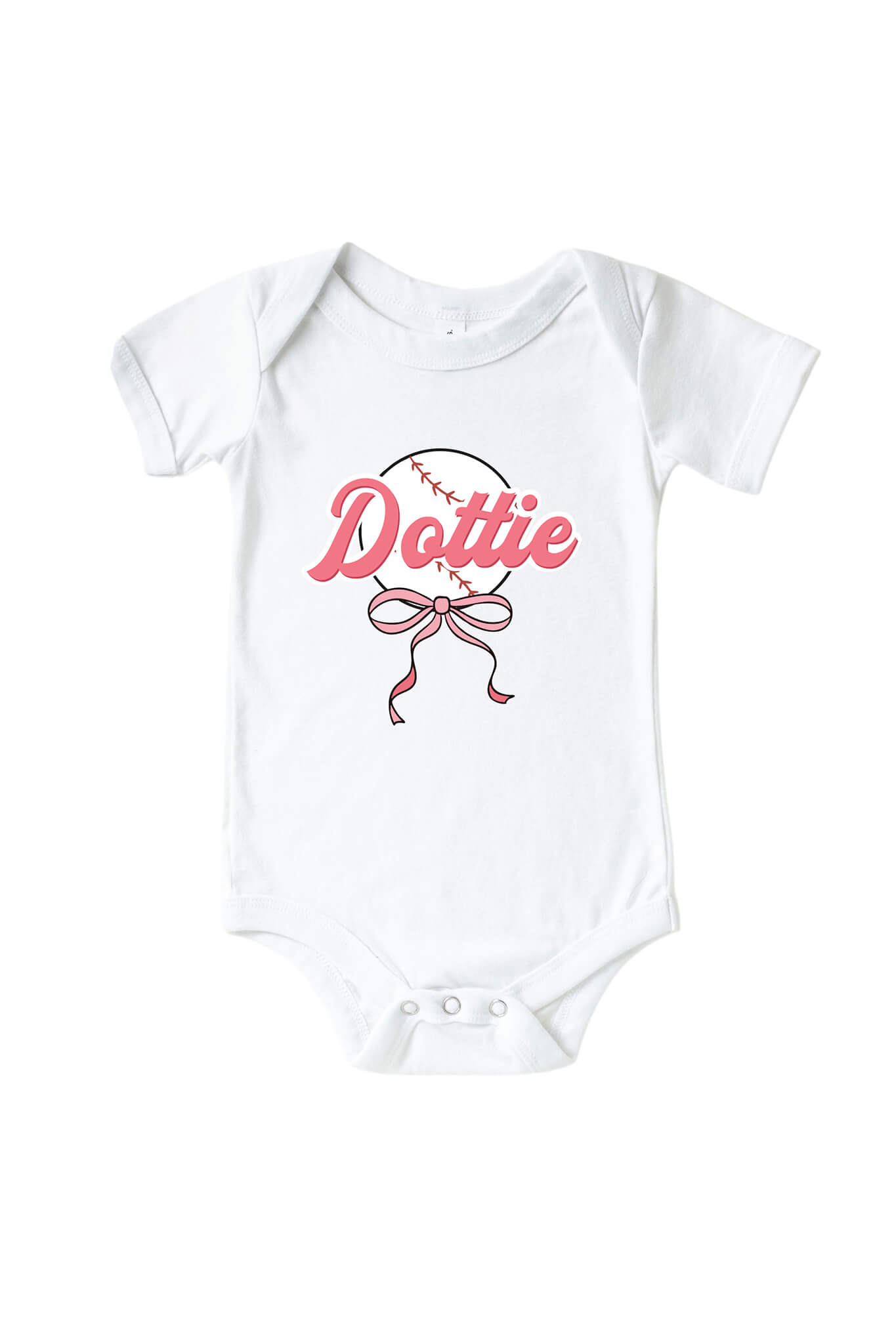 Personalized Ballpark Babes Graphic Bodysuit & Kids Tee | White
