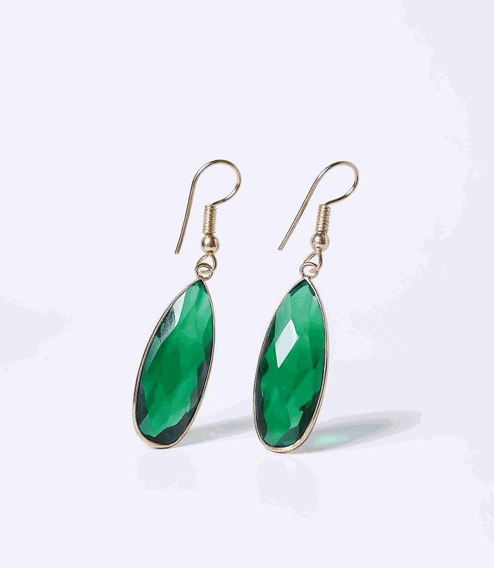 Emerald Quartz Earrings