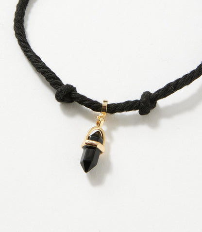 Gemstone Point Cord Bracelet