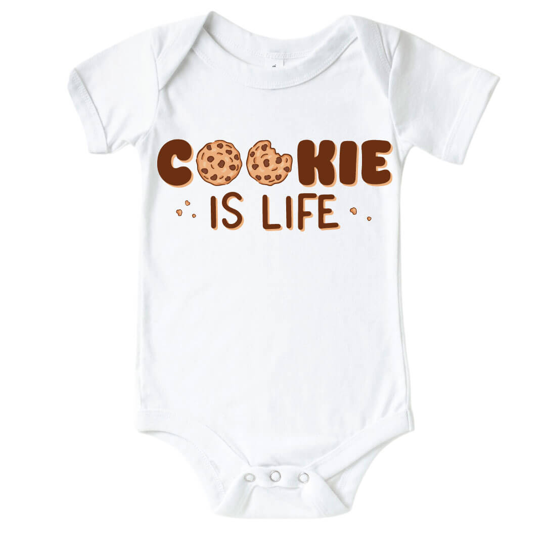 Cookie Is Life Graphic Bodysuit & Kids Tee | White