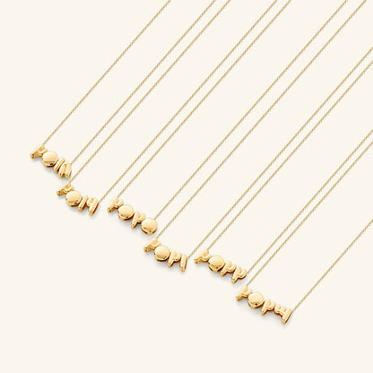 Arabic Bubble Birthyear Necklace
