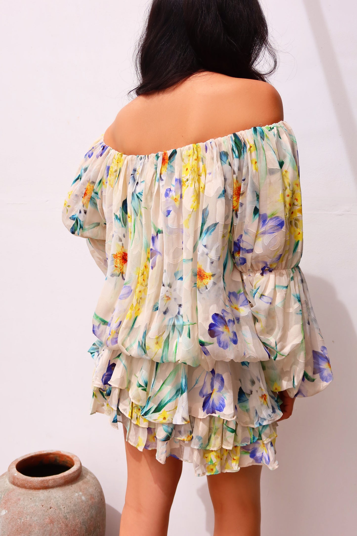 Spring Fling Flared Mini Dress - Floral Multi