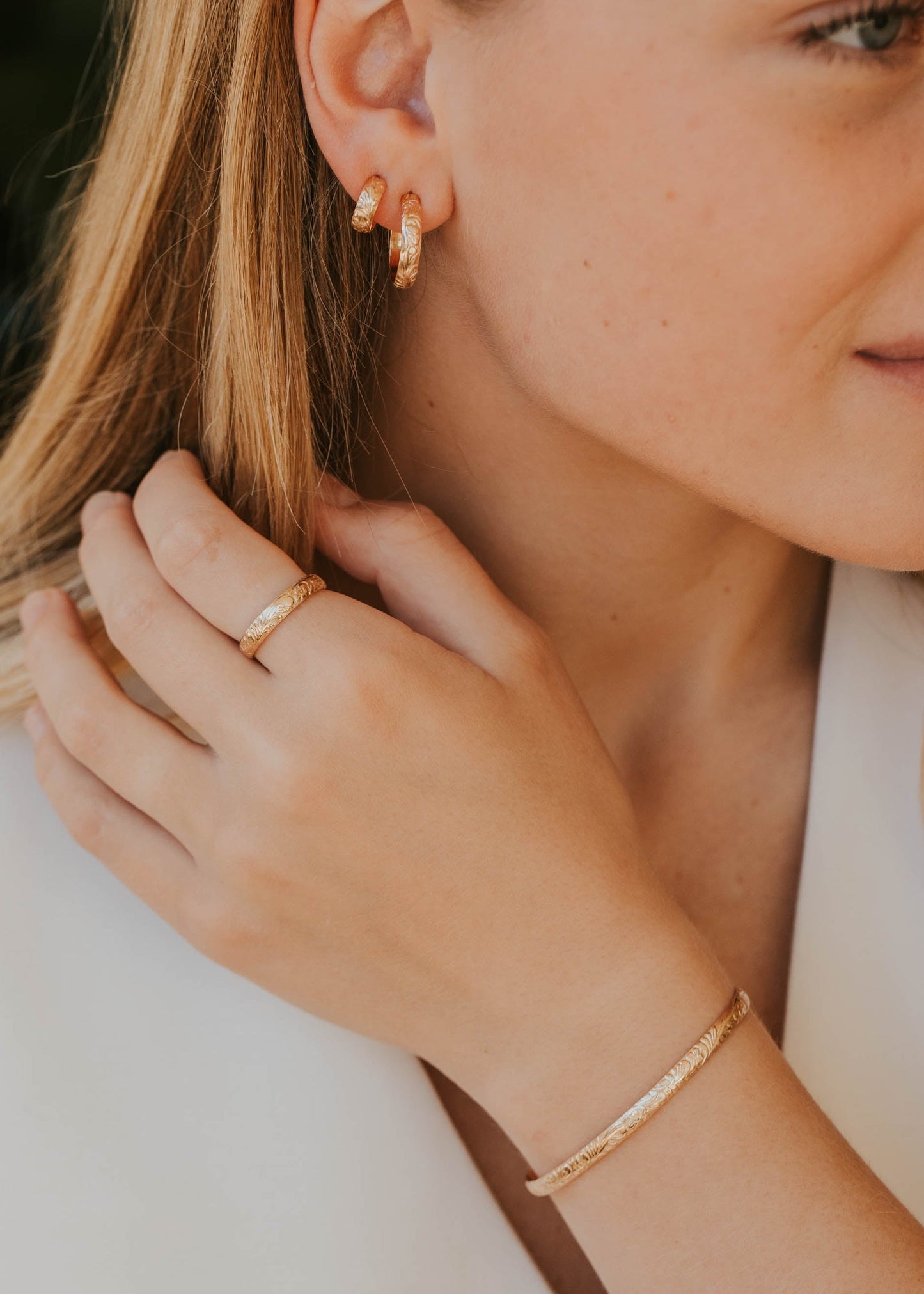 Flora Collection Jewelry Set - Gold