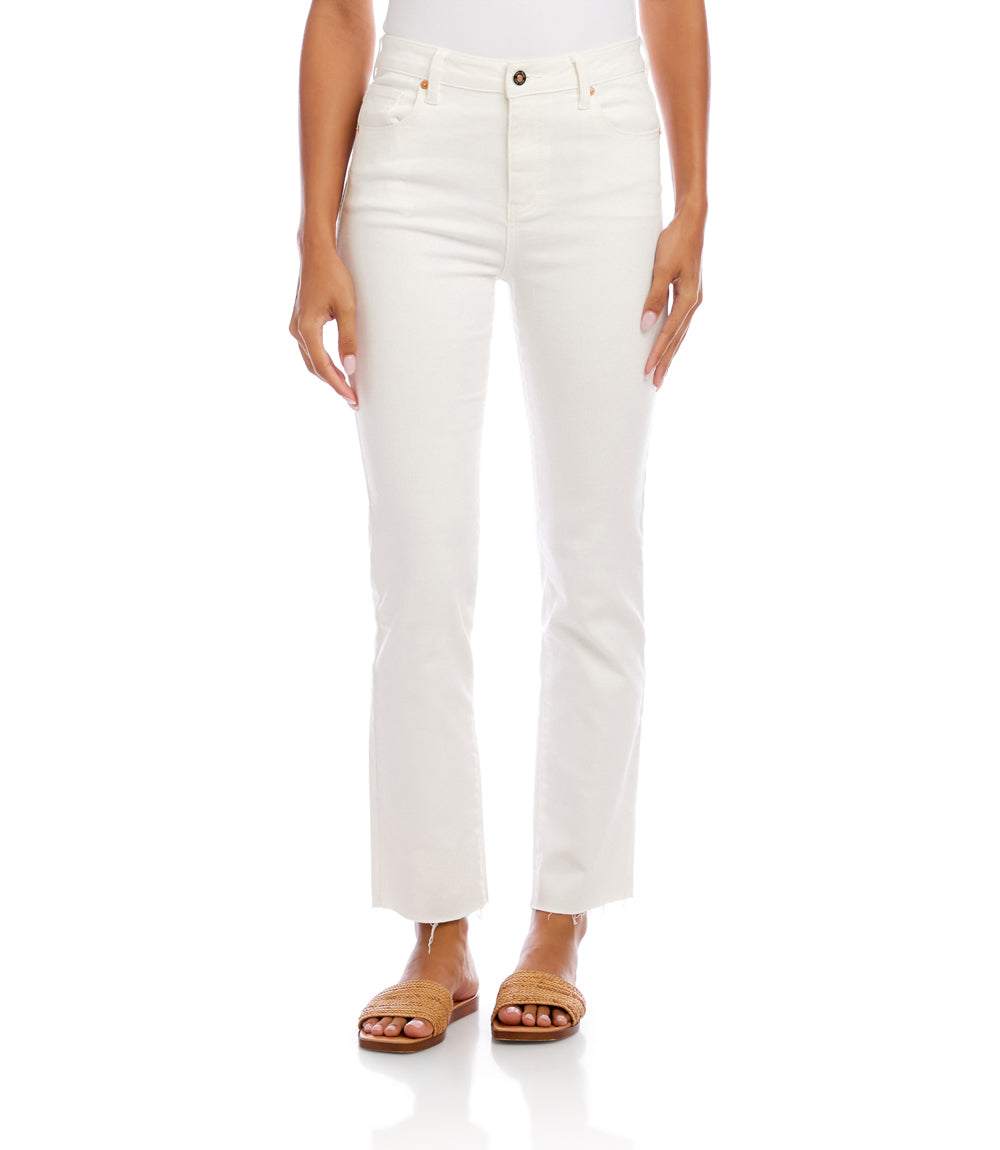 Raw Hem Straight Jeans