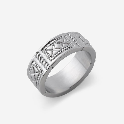 Damascus Tile Ring | Men
