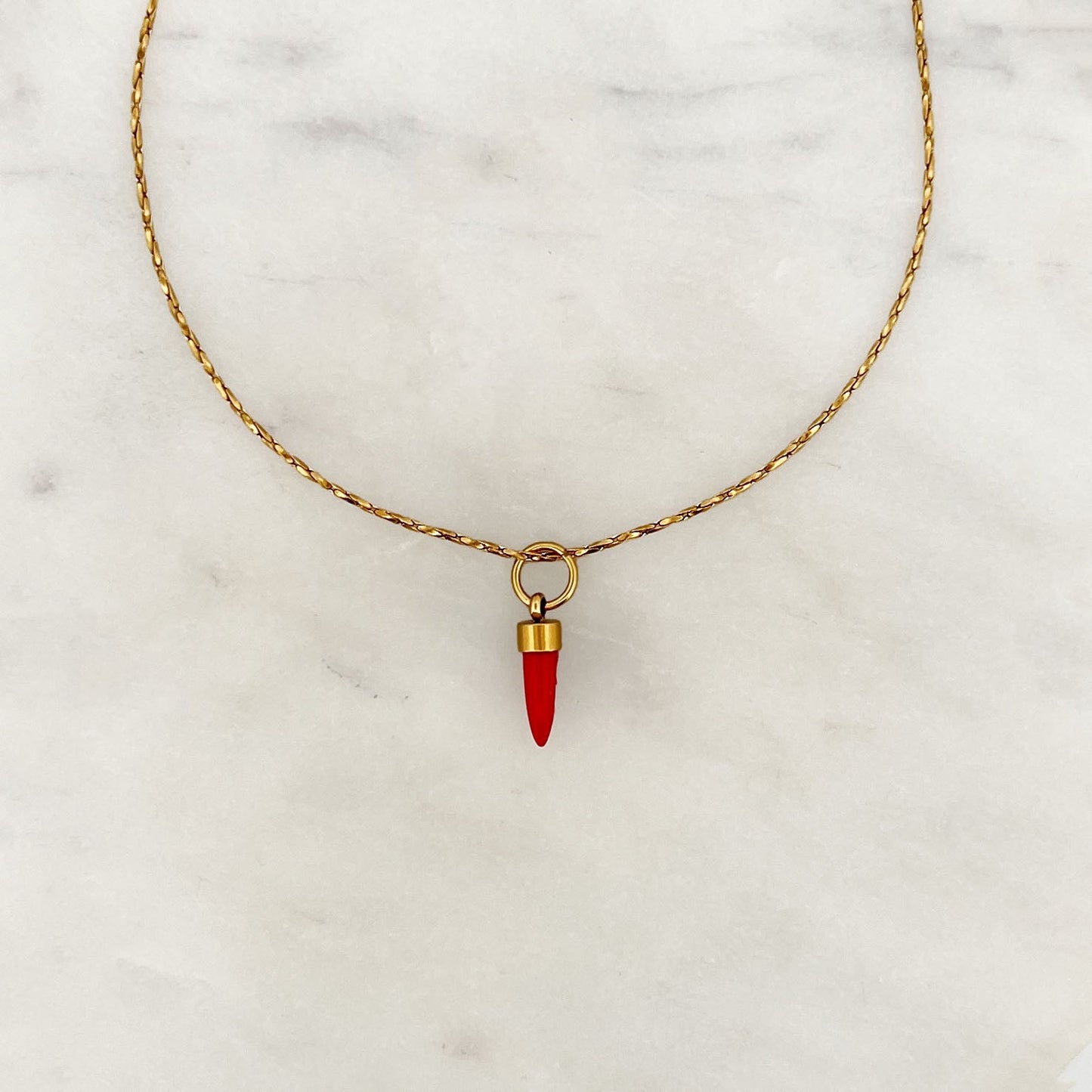 Necklace Fire Tooth