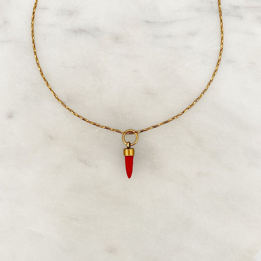 Necklace Fire Tooth