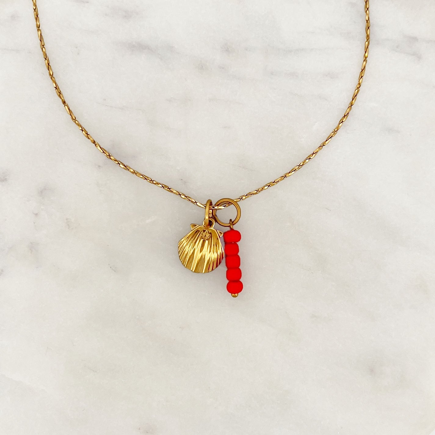 Necklace Scallop Beads
