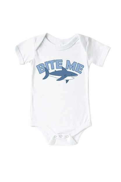 Bite Me Graphic Bodysuit & Kids Tee | White