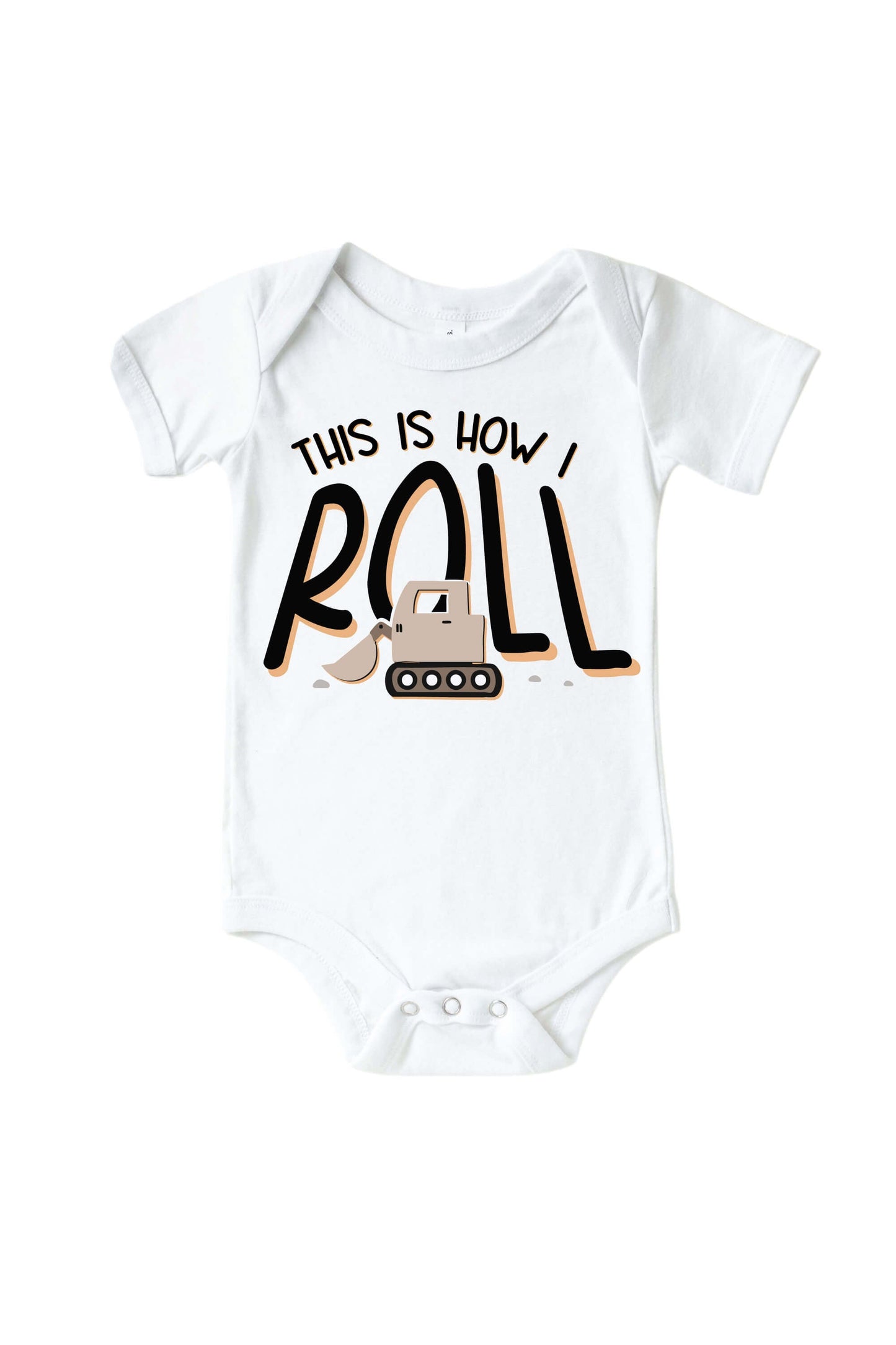 How I Roll Graphic Bodysuit & Kids Tee | White