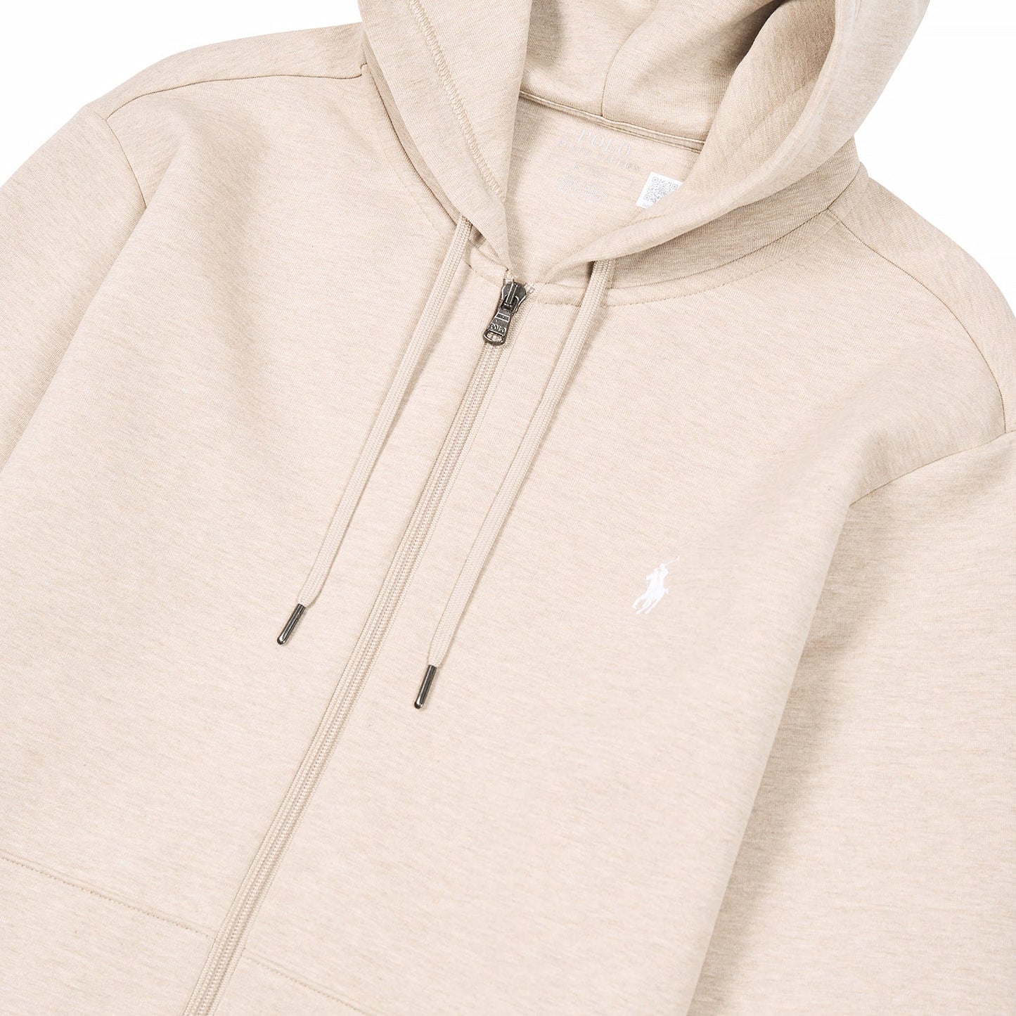Double-Knit Full Zip Hoodie | Beige Heather
