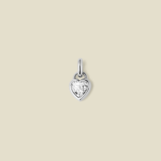 CZ Heart Padlock Charm | Final Sale