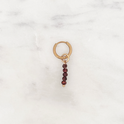 Tiny Huggie Glamour Brown Beads