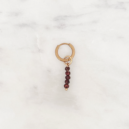Tiny Huggie Glamour Brown Beads