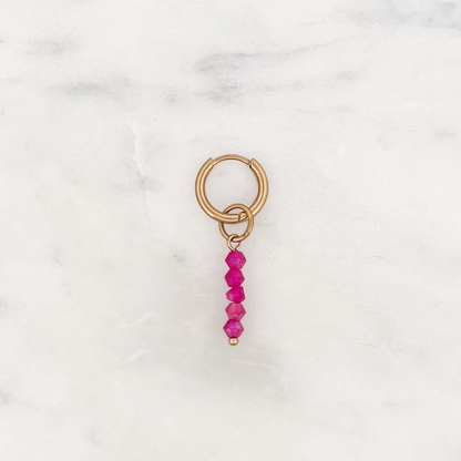 Tiny Huggie Pink Lemonade Beads